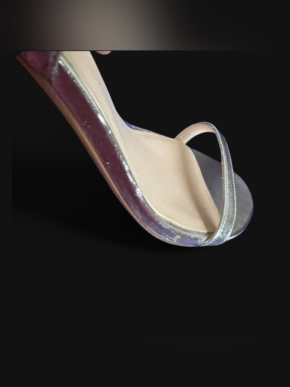 Stuart Weitzman Dancer Metallic Leather Stilletto Sandal - Picture 11 of 13